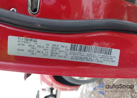 2016 Dodge Journey Se z USA, uszkodzony, nr VIN 3C4PDCAB8GT245260